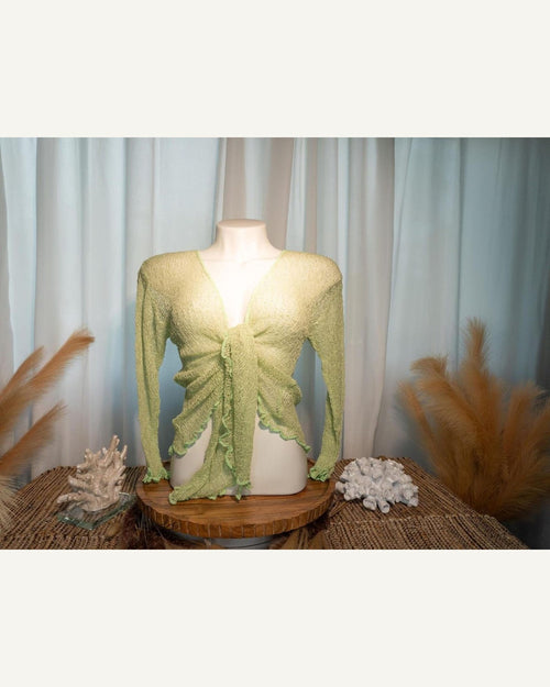 Airy Sheer Knit Cardigan Shrug product image 2