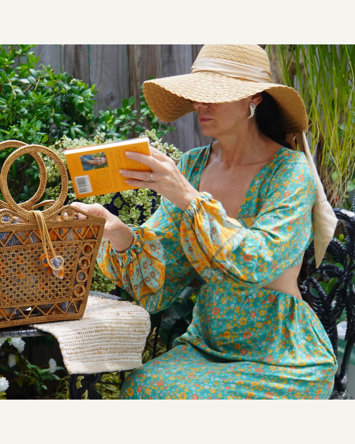 Blue Paisley Long-Sleeve Maxi Dress product image 4