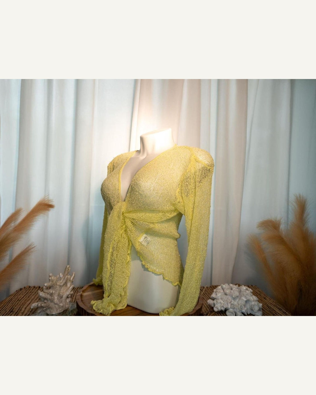Flowy Sheer Knit Cover-Up Cardigan product image 5