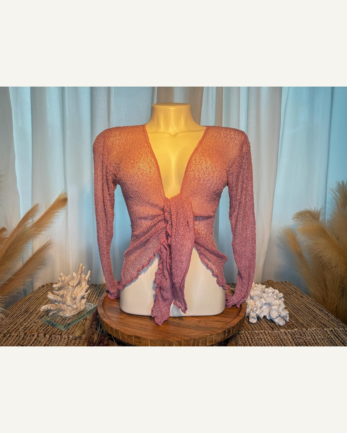 Ivory Sheer Knit Shrug product image 1