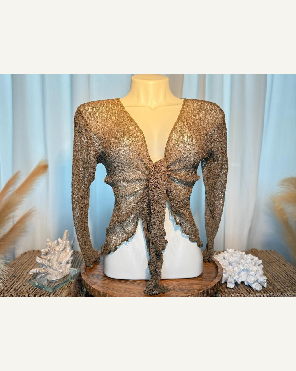 Ivory Sheer Knit Shrug product image 2