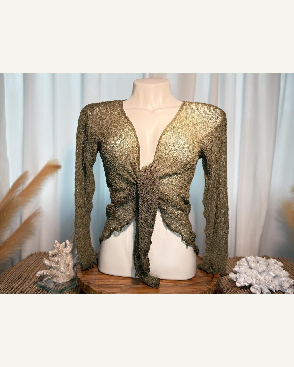 Ivory Sheer Knit Shrug product image 3