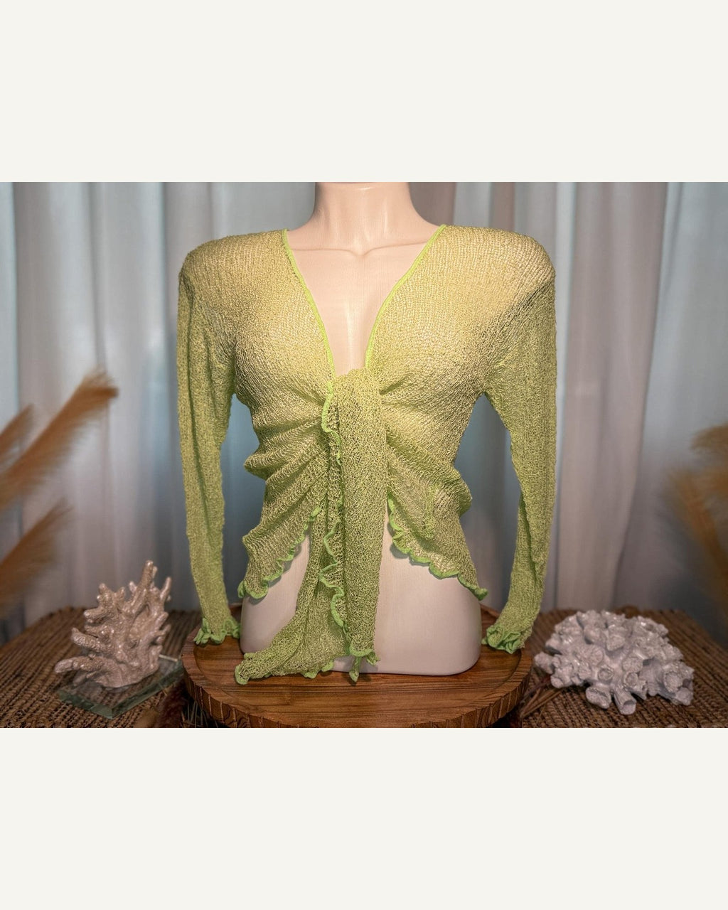 Ivory Sheer Knit Shrug product image 4