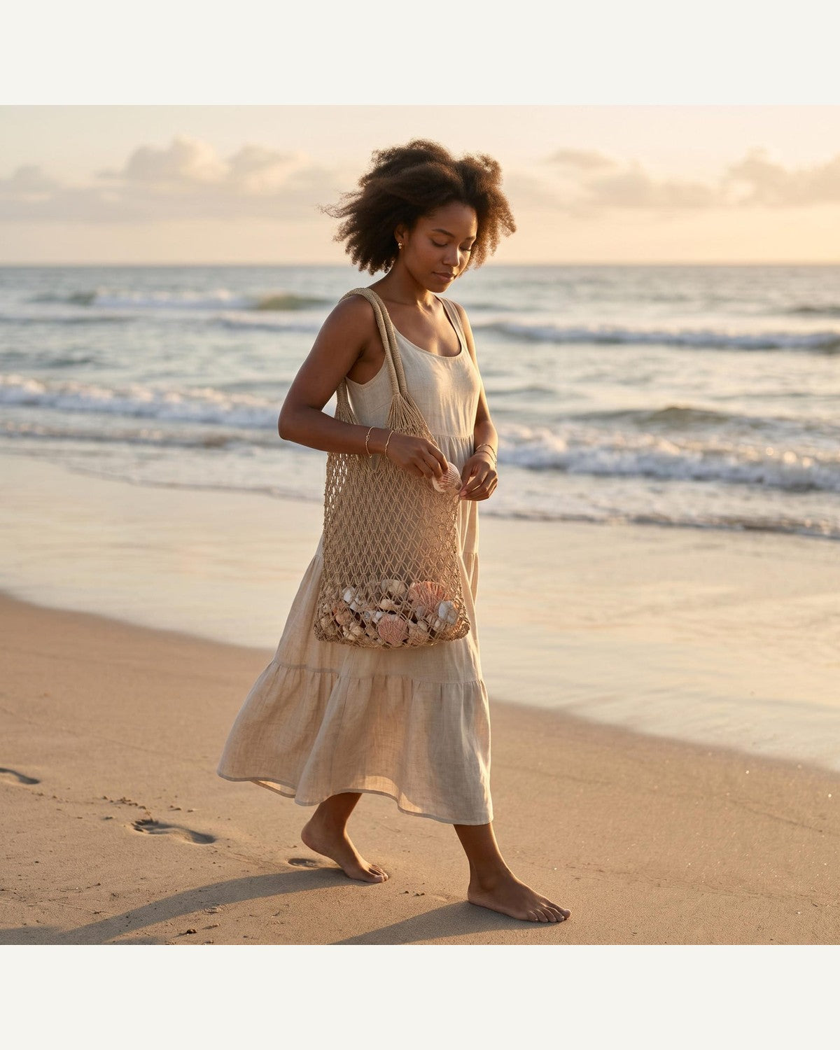 Lightweight Handwoven Mesh Tote product image 3