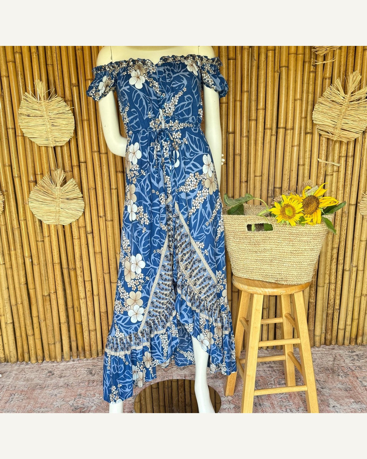 Red Floral Rayon Summer Dress product image 2