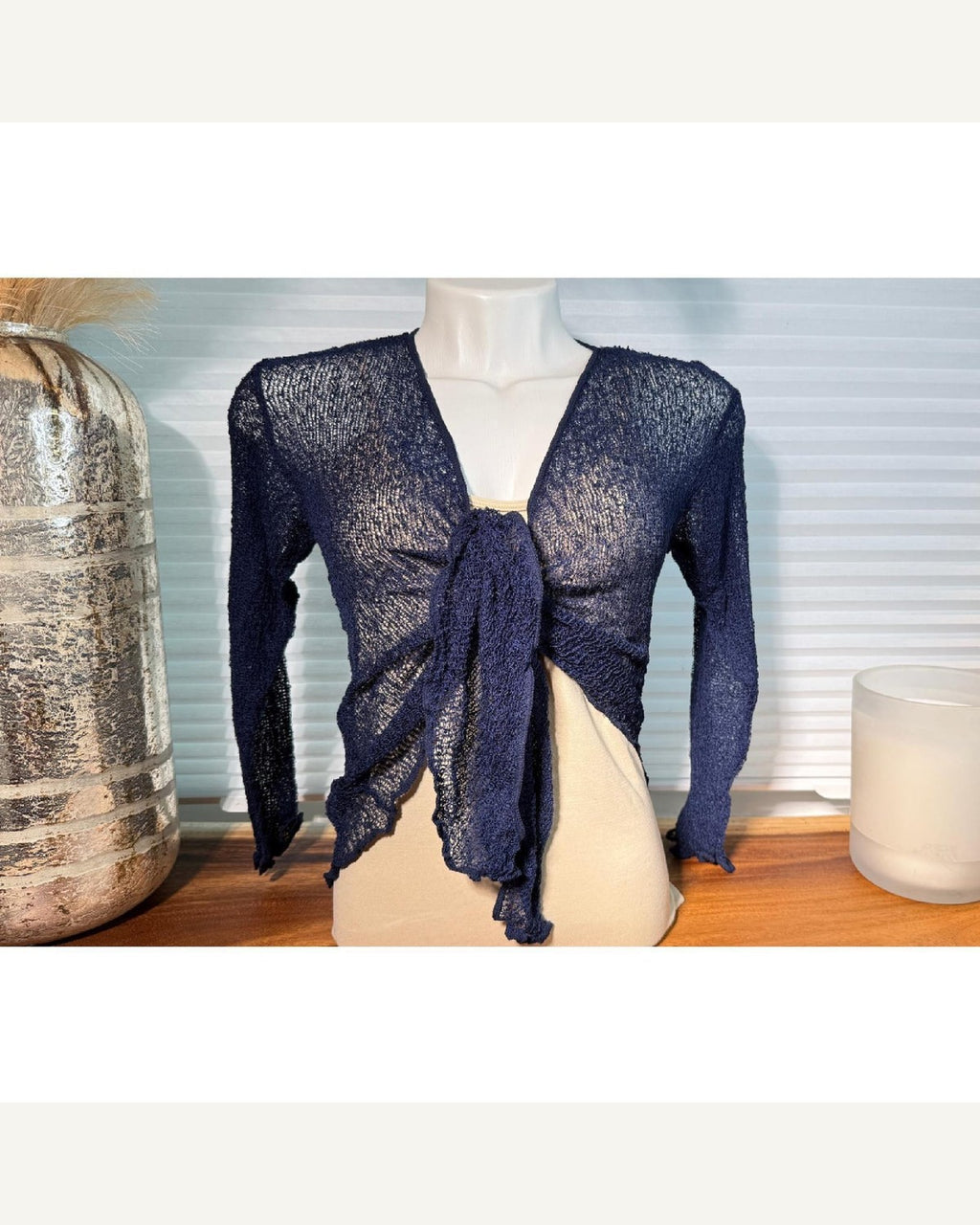 Soft Sheer Knit Cardigan Shrug product image 1