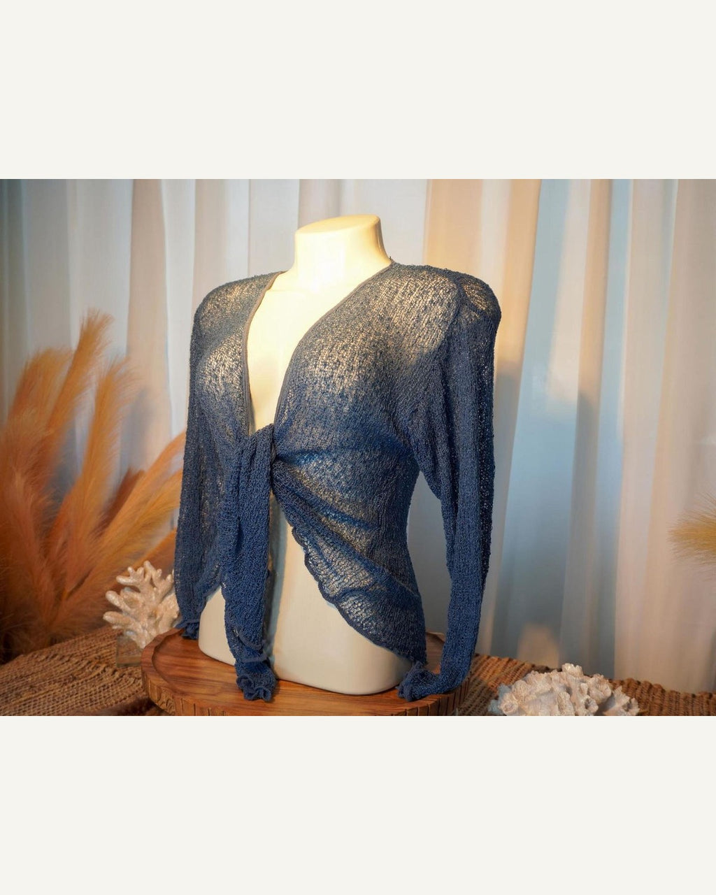 Soft Sheer Knit Cardigan Shrug product image 3