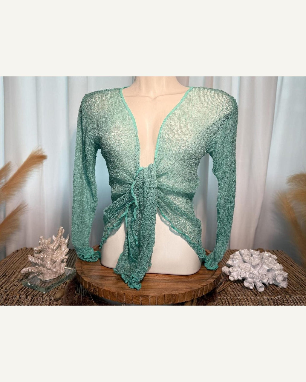Soft Sheer Knit Cardigan Shrug product image 6